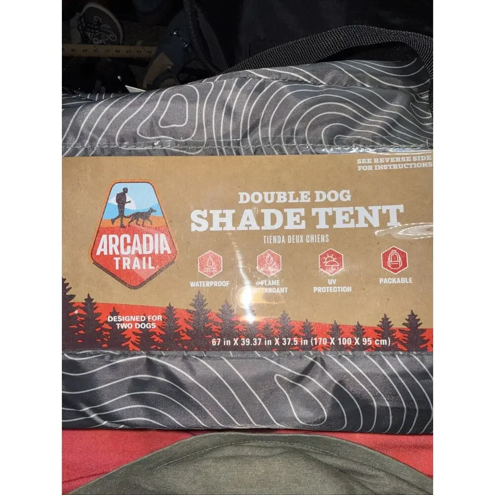 Arcadia Trail Outdoor Double Dog Shade Tent 67” X 39.37” X 37.5” New With Tags